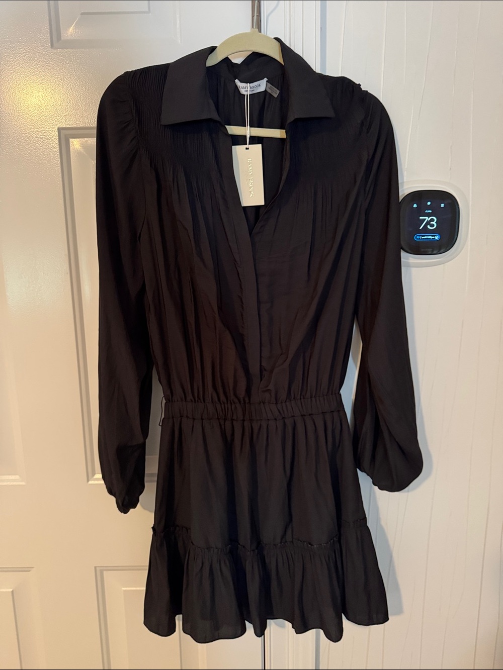 Ramy Brook Long-Sleeve Tiered Dress